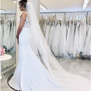 Wedding Veil 1 Tier 118" Cathedral Length White